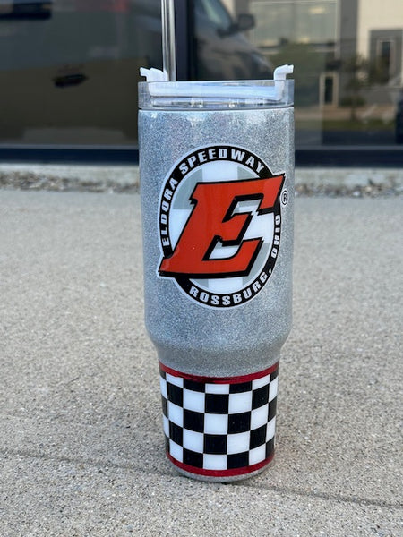 Eldora Silver Checkered 40oz Tumbler