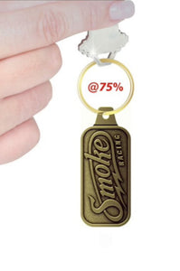 Smoke Racing Metal Keychain
