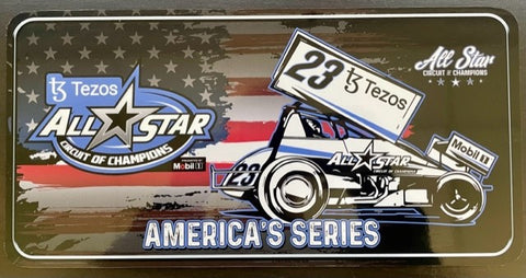 All Star Circuit of Champions American Flag License Plate