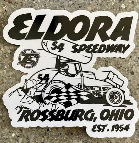 Eldora Speedway Sprint Car Flagman Decal